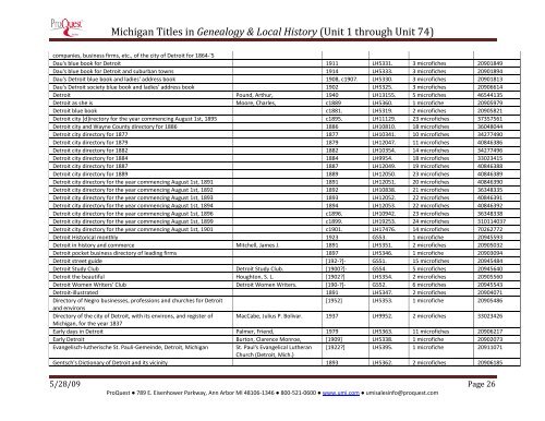 Michigan - ProQuest