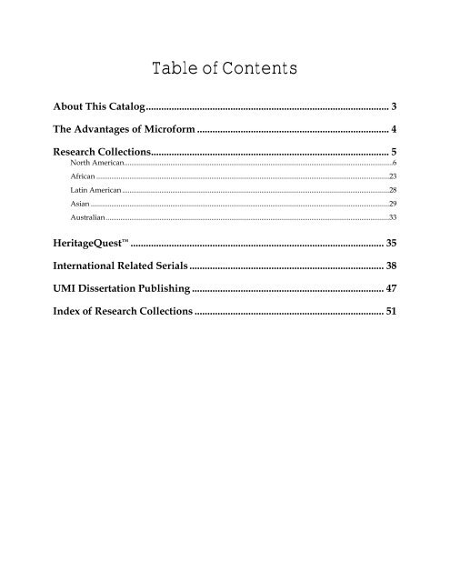 ProQuest - Post Colonial Studies Catalog | Subject Catalog (PDF)