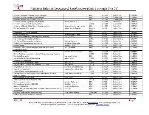 Alabama - ProQuest
