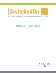 ProQuest - Technical Requirements New Platform | (PDF)