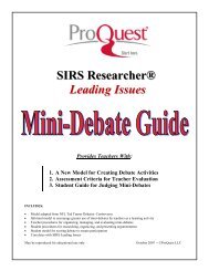 Mini-Debate Format - ProQuest