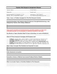 Mini-Research Planning Worksheets - ProQuest
