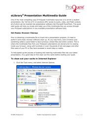 eLibraryÂ® Presentation Multimedia Guide - ProQuest