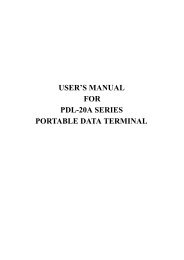 user's manual for pdl-20a series portable data terminal - PRORAM