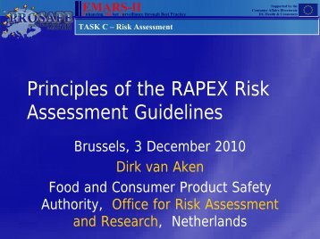 TASK C â Risk Assessment - Prosafe