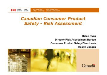Canadian Consumer Product Safety - Risk Assessment - Prosafe
