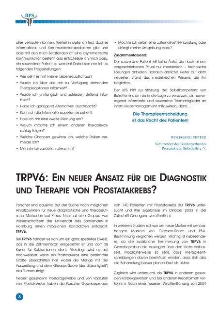 Der Patient im Spannungsfeld diverser Informationsquellen