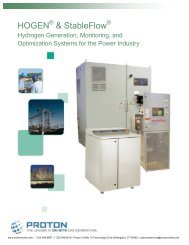 Hydrogen Optimization Systems for the Power Industry - Proton OnSite
