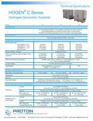 HOGEN C Series Specification Sheet - Proton OnSite