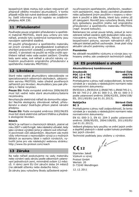 QuaDrive PDC 12-4 TEC PDC 18-4 TEC - Protool GmbH