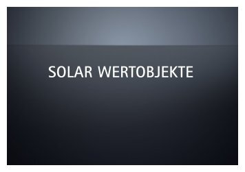 Solar Wertobjekte