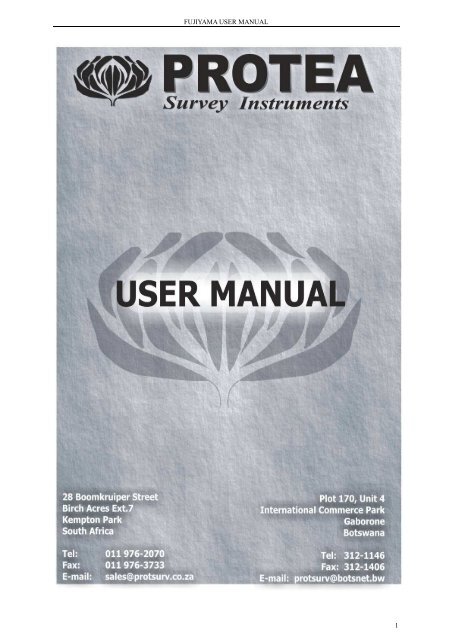 fujiyama user manual - Protsurv.co.za