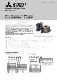 Direct drive motor TM-RFM series S ervo amplifier MR-J3-B-RJ080W