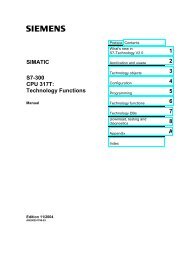 SIMATIC S7-300 CPU 317T: Technology Functions - Jonweb FA