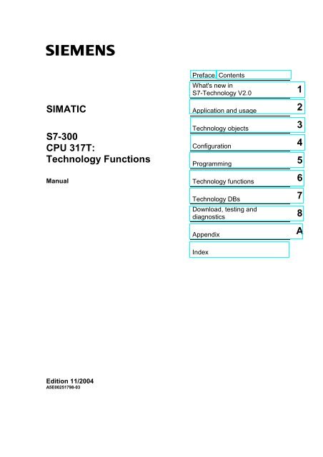 SIMATIC S7-300 CPU 317T: Technology Functions - Jonweb FA