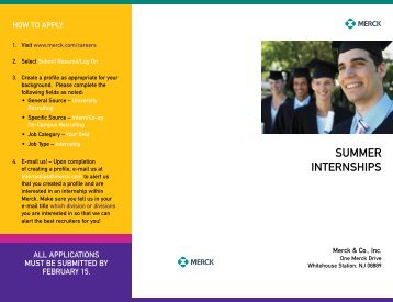 Merck Recruiting Brochure - Providence College