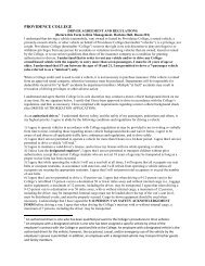 Driver Agreement and Regulations Form (PDF) - Providence College