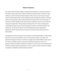 Counseling Program Book - Providence College