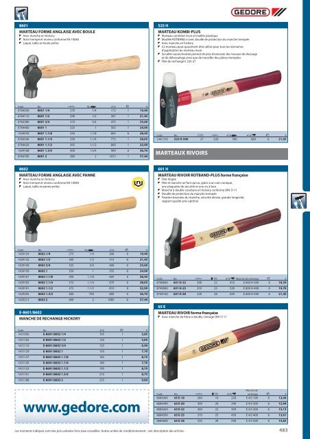 MARTEAUX / OUTILS DE FRAPPE - Toussaint