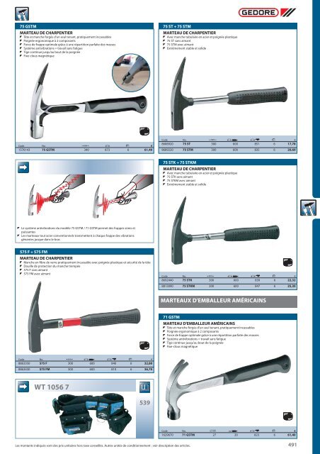 MARTEAUX / OUTILS DE FRAPPE - Toussaint