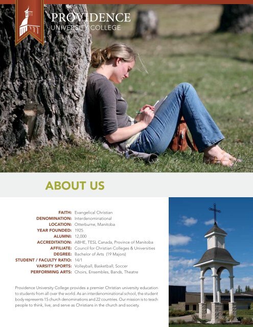 UC Viewbook - Providence College and Theological Seminary