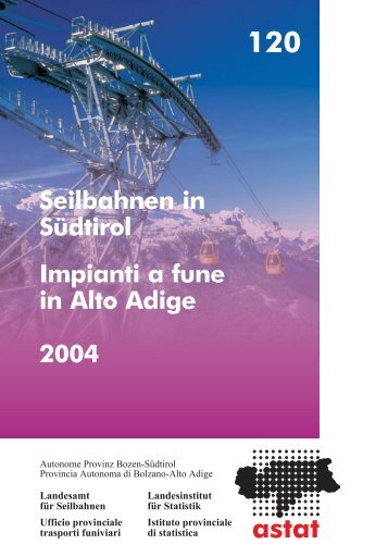 Impianti a fune in Alto Adige 2004 - Rete Civica dell'Alto Adige