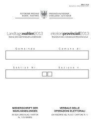 Niederschrift der Wahlhandlungen - Rete Civica dell'Alto Adige