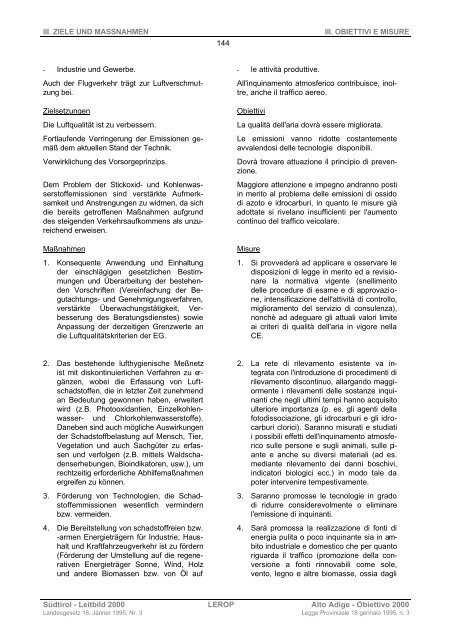 Piano provinciale di sviluppo e coordinamento territoriale LEROP