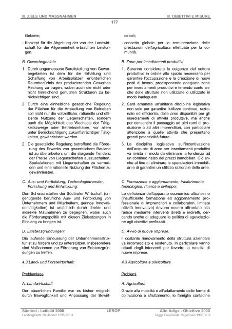 Piano provinciale di sviluppo e coordinamento territoriale LEROP