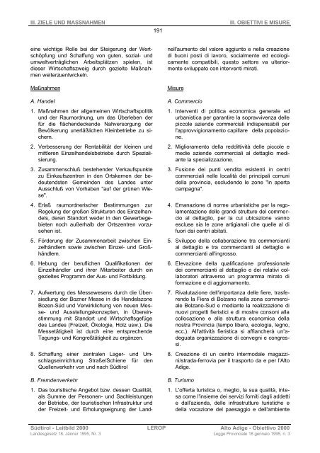 Piano provinciale di sviluppo e coordinamento territoriale LEROP