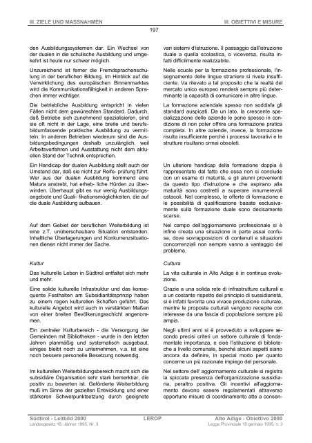 Piano provinciale di sviluppo e coordinamento territoriale LEROP