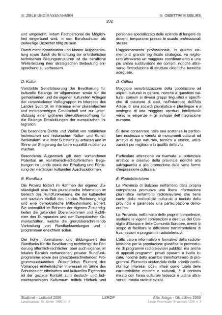 Piano provinciale di sviluppo e coordinamento territoriale LEROP