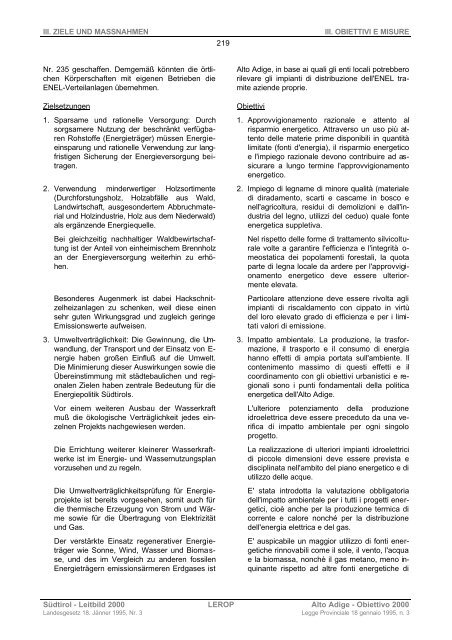 Piano provinciale di sviluppo e coordinamento territoriale LEROP