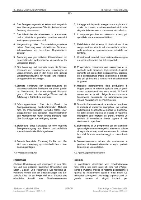 Piano provinciale di sviluppo e coordinamento territoriale LEROP