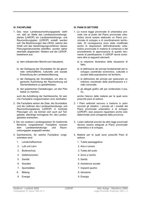 Piano provinciale di sviluppo e coordinamento territoriale LEROP