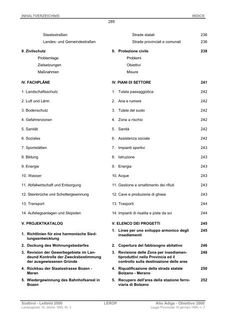 Piano provinciale di sviluppo e coordinamento territoriale LEROP