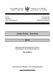 Listino Prezzi - Preisliste 2014