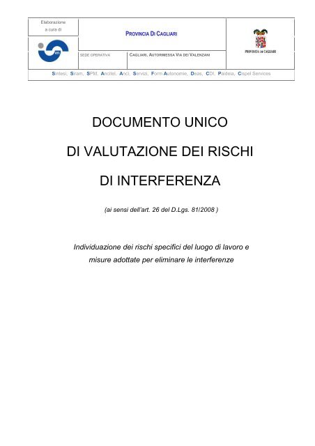 Duvri Documento Unico Di Valutazione Dei Rischi Di Interferenza