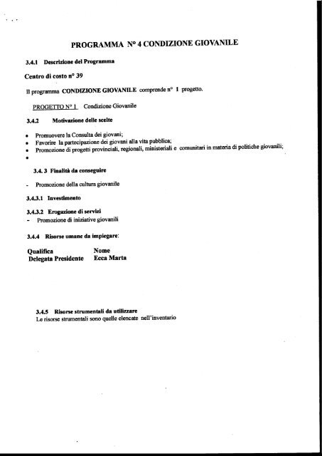 allegato 3 Relazione Previsionale e Programmatica del triennio ...