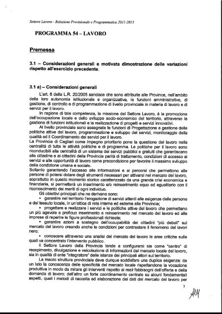 allegato 3 Relazione Previsionale e Programmatica del triennio ...