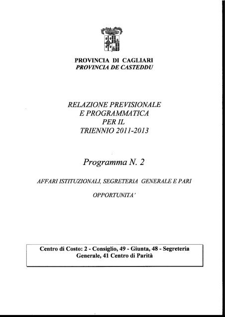 allegato 3 Relazione Previsionale e Programmatica del triennio ...