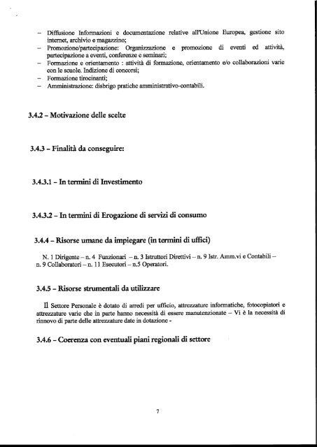 allegato 3 Relazione Previsionale e Programmatica del triennio ...