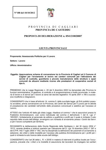 proposta 0188_2012 pdf - Provincia di Cagliari