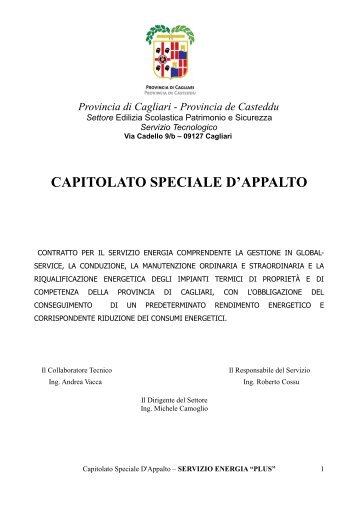 Capitolato Speciale appalto servizio energia in formato pdf