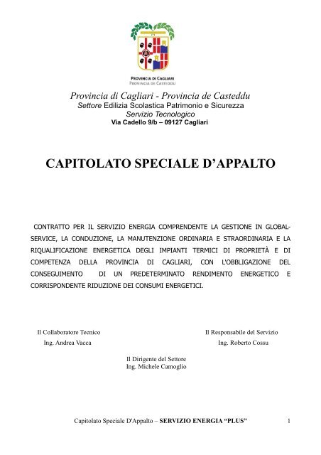 Capitolato Speciale appalto servizio energia in formato pdf