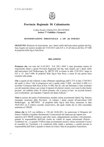 Provincia Regionale Di Caltanissetta