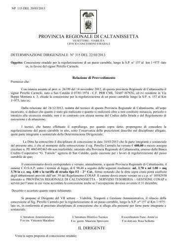 PROVINCIA REGIONALE DI CALTANISSETTA