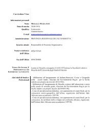 1 Curriculum Vitae Informazioni personali Data di nascita 20/09 ...