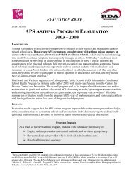 APS ASTHMA PROGRAM EVALUATION 2003 - Albuquerque Public ...