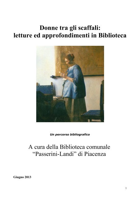 Donne tra gli scaffali - Provincia di Piacenza